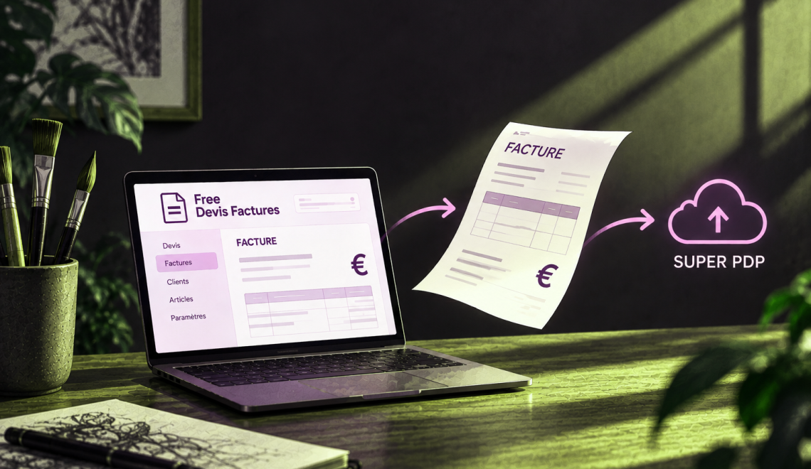 Facturation électronique pour artistes-auteurs avec Free Devis Factures et SUPER PDP